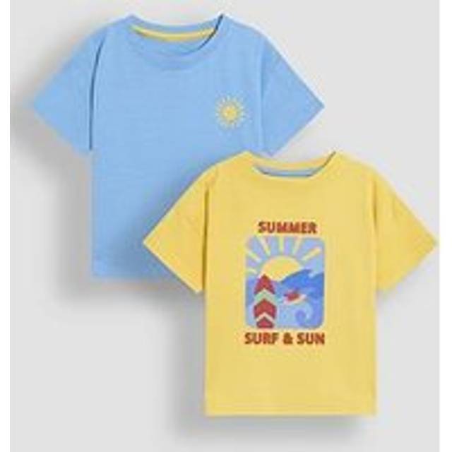 Yellow Yellow JOJO MAMAN BÉBÉ 2-Pack Surf & Sun Print T-Shirts (3-4 Years) - JoJo Maman Bebe by Sainsbury's (3-4 Years)