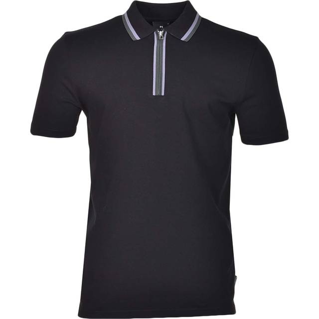 Piké zip-neck black