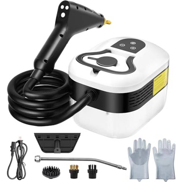 Steam Cleaners, 2500W 4.5BAR Portable Steam Cleaner Handheld 6 Speeds, 1.2L Steamer Cleaning Machine High Temperature Pressurized with 4 Heads for