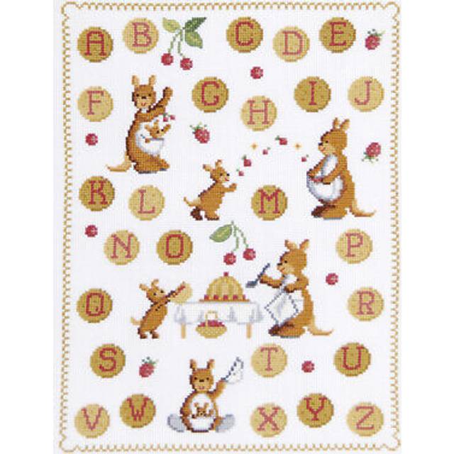 Dmc cross stitch kit - childrens - kangaroos abc
