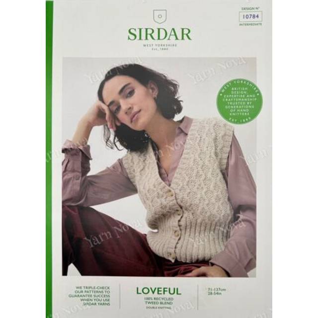 Sirdar loveful dk knitting pattern - 10784 ladies waistcoat