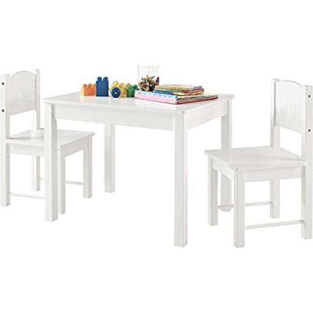 HYGRAD? Multi-Purpose Kids Children's Wooden Table and 2 Chair Set For homeschooling Preschoolers Boys and Girls Activity Build & Play Table Chair Set