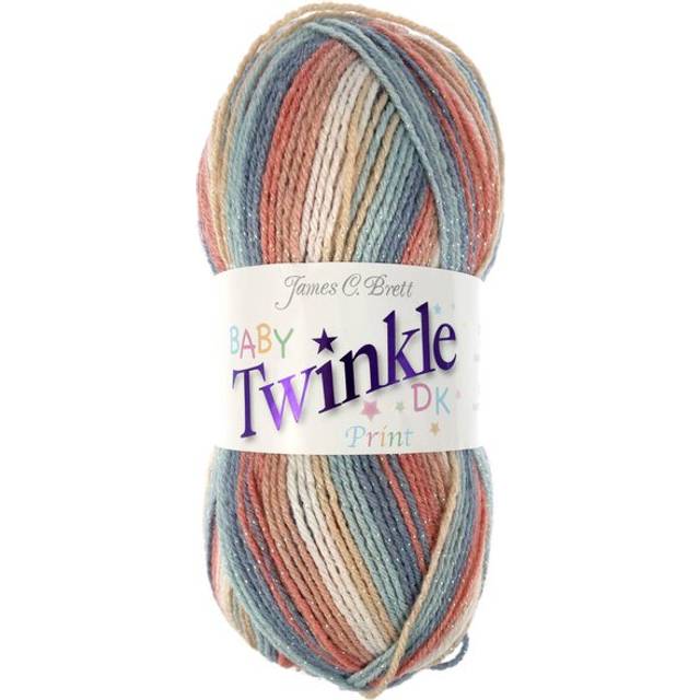 James C Brett Baby Twinkle Prints DK Yarn BTP37 Citrus Sorbet 100g - Multi