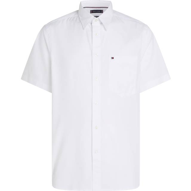 TOMMY HILFIGER Flex Poplin Solid S/S Shirt |Vit |S