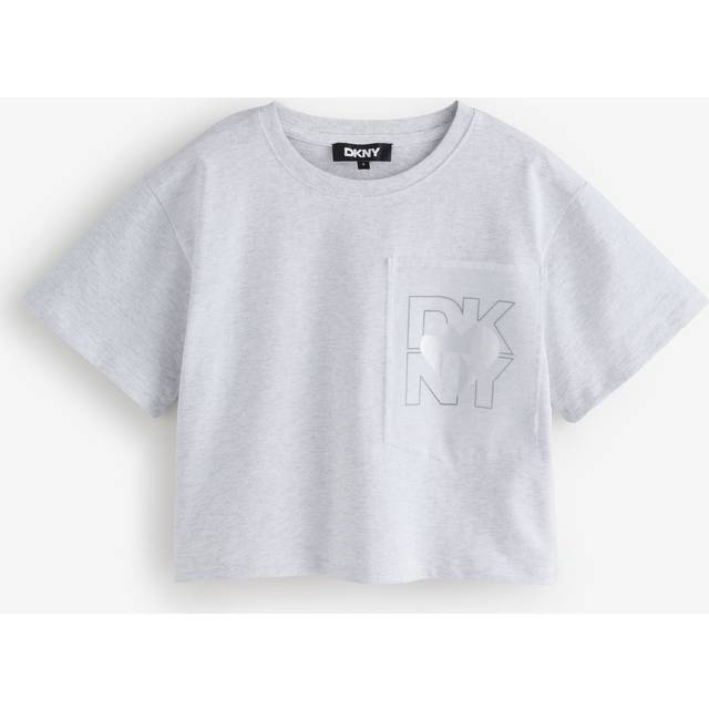 Dkny Girls Grey Cotton T-Shirt - 5 year