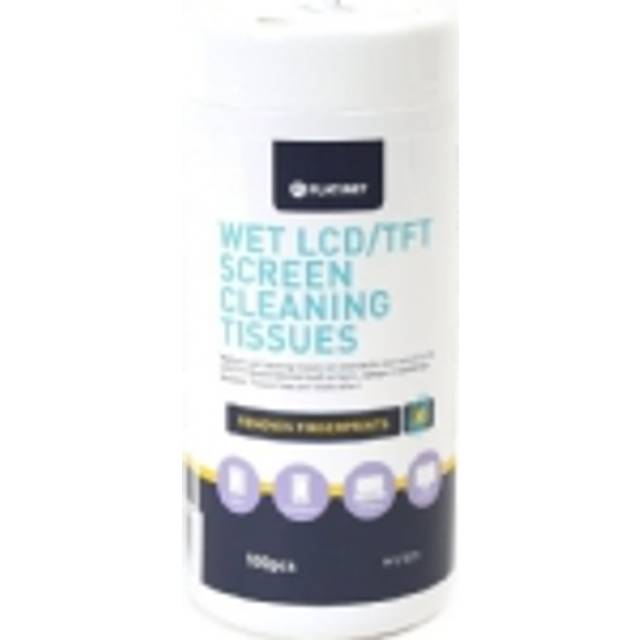 Platinet Wet Wipes LCD And Touch Screens (100 pack), TUV certified, For cleaning of monitors and glass surfaces. Removes Fat, Dust and Fingerprints, Use on a cool surface. Tissue 20x13cm
