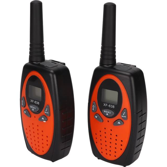 2pcs wireless walkie talkie hand held 0.5w 3km long range orange 2‑way radi part