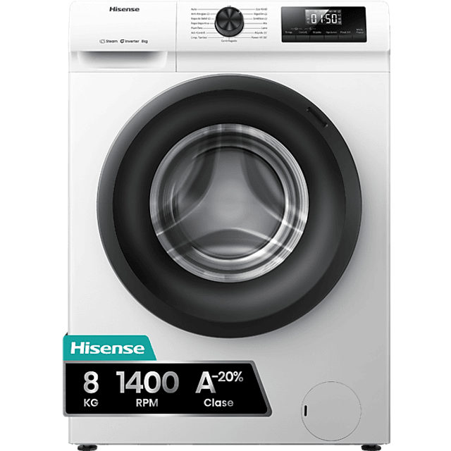 HISENSE 1 Series WF1Q8041BW 8 kg 1400 Spin Washing Machine - White, White