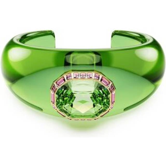 Dulcis cuff, Octagon cut, Green, Gold-tone plated - S