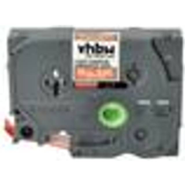 vhbw Label Tape compatible with Brother PT D450, D400, D400VP, D210VP, D215e Label Printer 12 mm, White on Orange (Pumpkin Pattern)