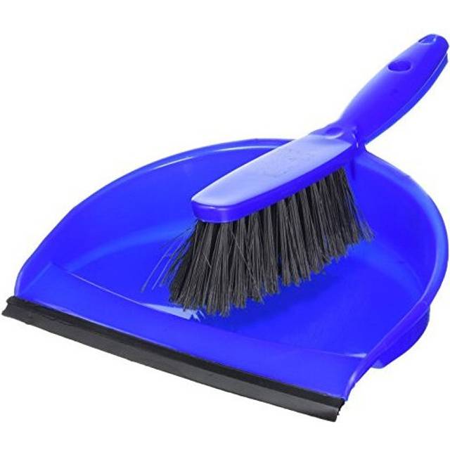 Jantex CC932 Soft Dustpan and Brush Set, 220 mm Wide, Blue