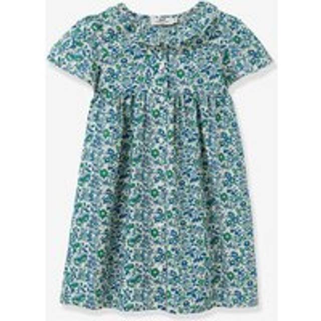 Girl's Liberty® CYRILLUS dress printed green