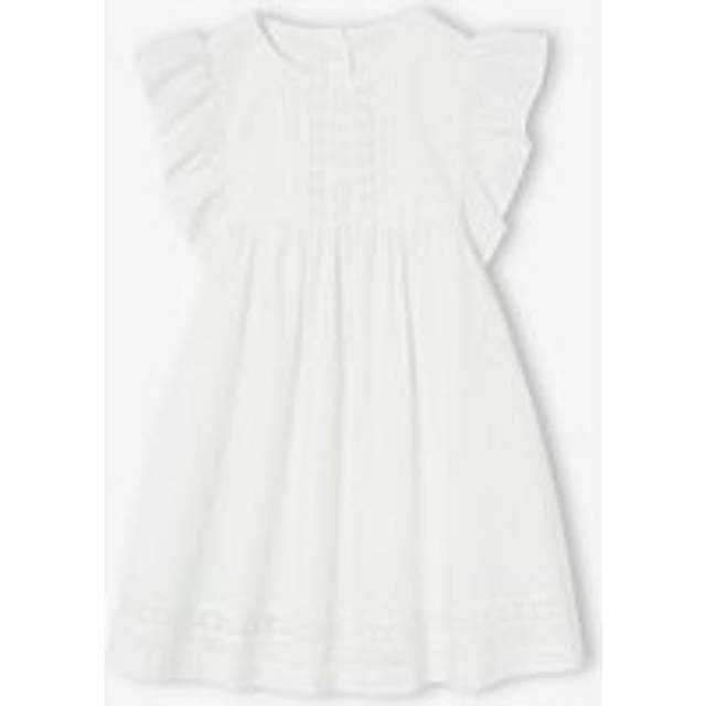 Occasion Wear Dress in Broderie Anglaise for Girls white