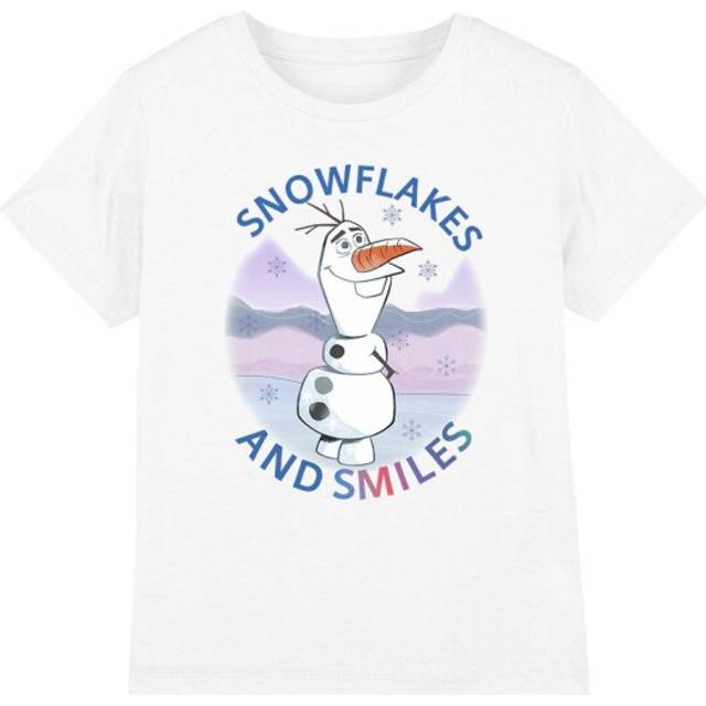 Frozen Childrens/Kids Olaf Snowflakes And Smiles T-Shirt 3-4 Years vit