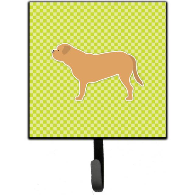"""""Caroline's Treasures Dogue de Bordeaux Checkerboard Green Leash or Key Holder BB3870SH4  Small  Multicolor"""""
