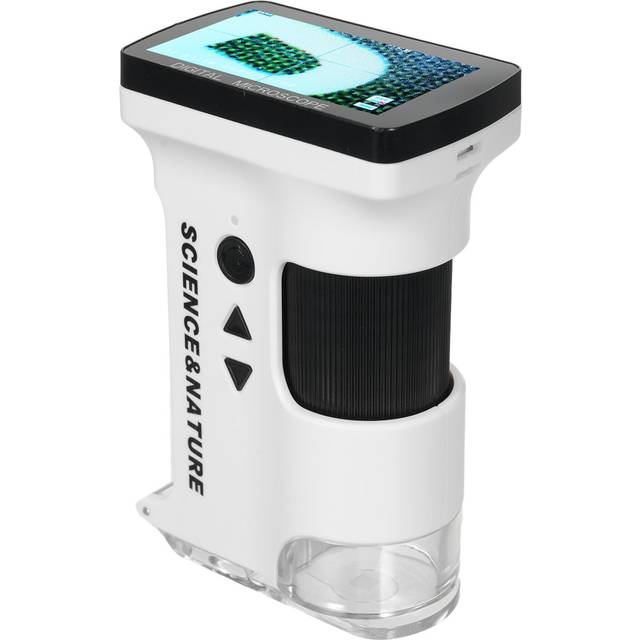 Portable Handheld Microscope for Kids 6X~80X HD Microscopes Catch Video & Photo Rechargeable Pocket black white