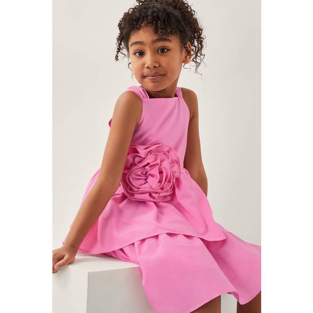 Monsoon Kids' Strappy Tiered Party Dress, Pink