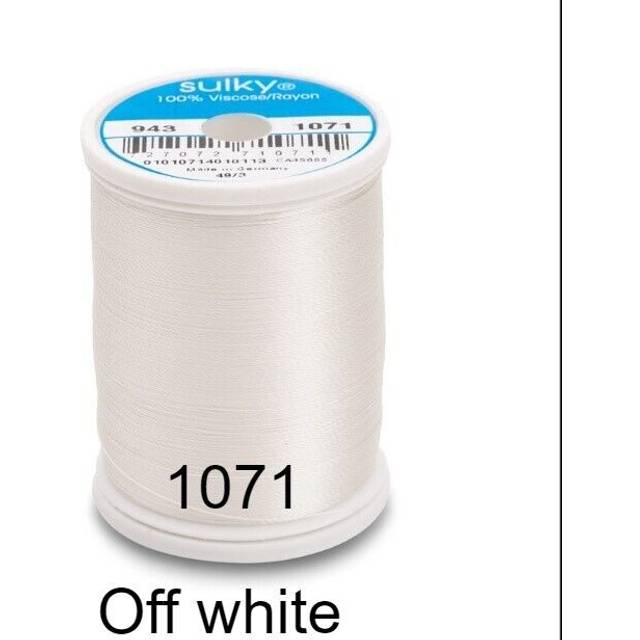Off white gutermann sulky 40 wt rayon thread 850 yd embroidery sewing 943-1071