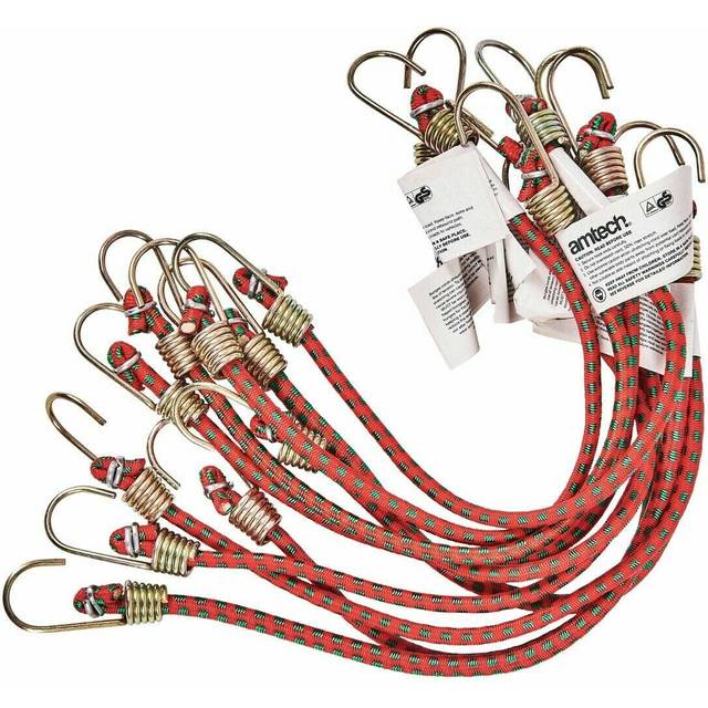 New 10x Mini Bungee Cord Strap 25cm Elastic Strong Hook Luggage Car Bike Stretch