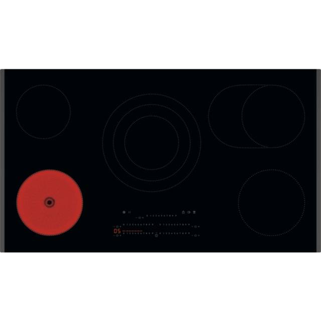 AEG TP95RA07FB 91cm Series 3000 5 Zone Bevelled Ceramic Hob - BLACK