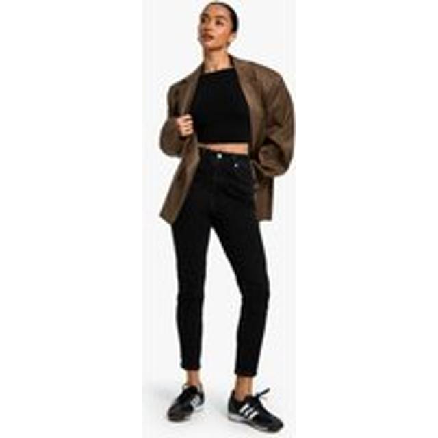 Womens The Petite High Waist Skinny Jean - Black - 6/28L
