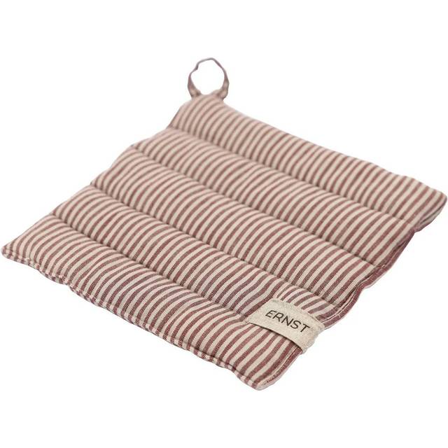 Ernst - Grytlapp Ränder Röd / - Beige