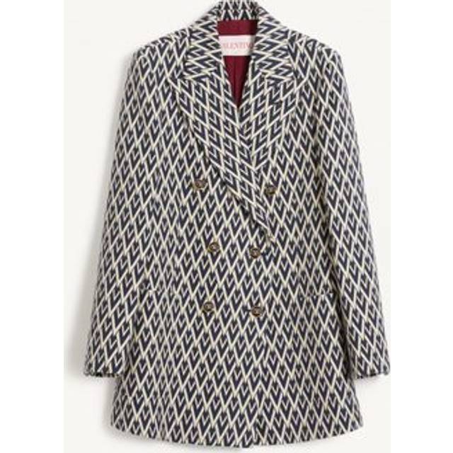 Valentino Toute La V Jacquard Blazer Woman NIGHT/CREAM 40