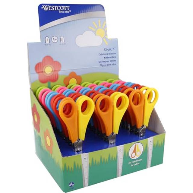 "E-2150S Kids Scissor Witch cm-Scale, Blunt tip, 5""/13 cm, 30 pcs. Assorted, Right- and lefthanded use"