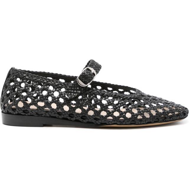 Le Monde Beryl - woven-leather ballerina shoes - women - Calf Hair/Calf Leather/Calf Leather/Rubber - 41 - Black