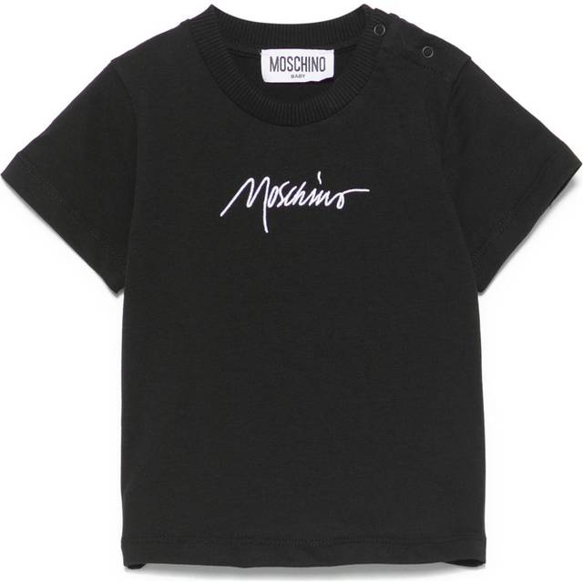 Moschino Kids - logo t-shirt - kids - Cotton/Viscose - 12-18 - Black