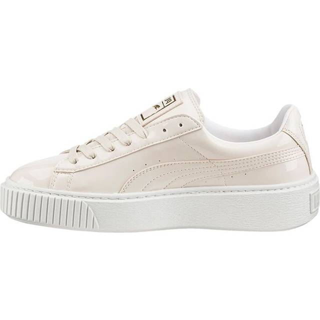 (WMNS) PUMA Basket Platform Patent Leather 363314-02 - Cream - 7.5