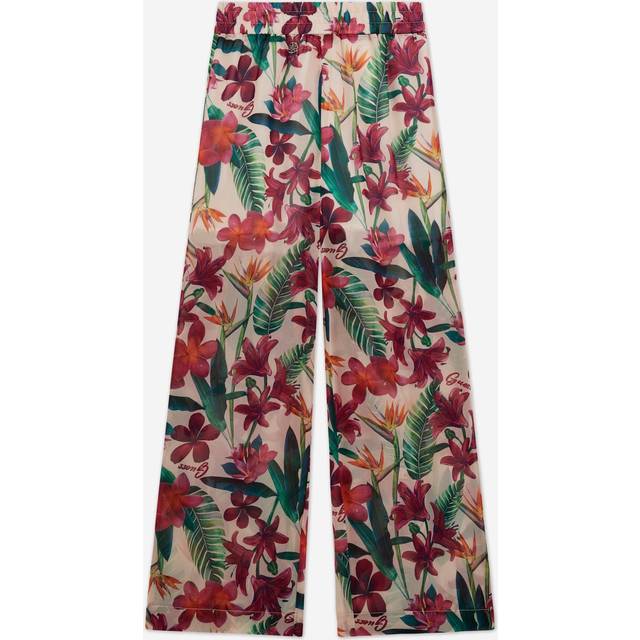 Guess, Trousers, female, Multicolor, 14 Y, Floral Palazzo Trousers in Multicolour