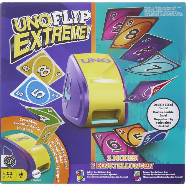 UNO Flip Extreme Card Game for Kids, Adults & Family combines UNO Flip and UNO Extreme in one freat game!, JCH61
