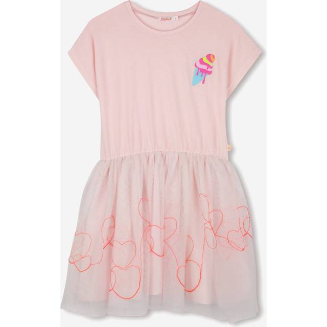 Billieblush Girls Pink Jersey & Tulle Dress - 4 year