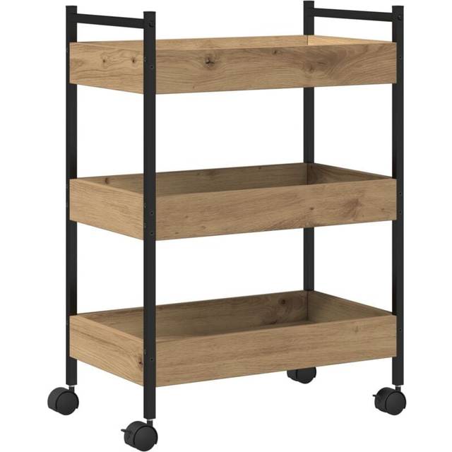 Kitchen Trolley Artisan Oak 50x30x70 cm Engineered Wood Vidaxl