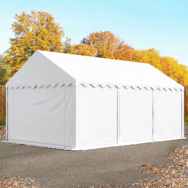 TOOLPORT 4x6 Storage Tent / Shelter, PVC 700, white - (6093)