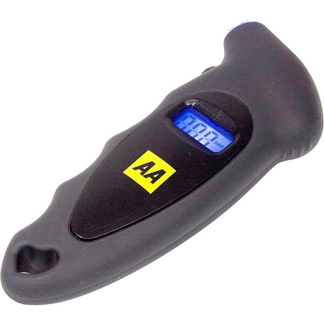 AA Digital Tyre Pressure Gauge AA1634 - Easy to Use on Cars Motorbikes Vans Bicycles - Backlit LCD Screen - 0-100 PSI/0-6.55 Bar