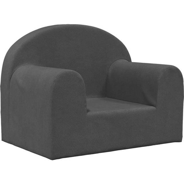 vidaXL Barnsoffa antracit mjuk plysch