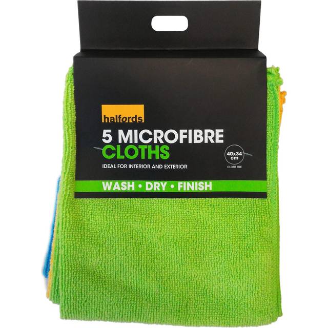 Halfords Microfibre Cloths 5 Pack