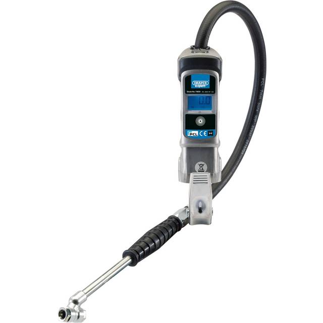 Draper expert digital gauge air line tyre inflator twin connectors lcd screen