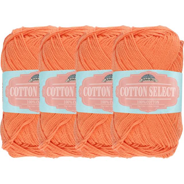 JubileeYarn Cotton Select Yarn - Sport Weight - 50g/Skein - Coral Bay - 4 Skeins
