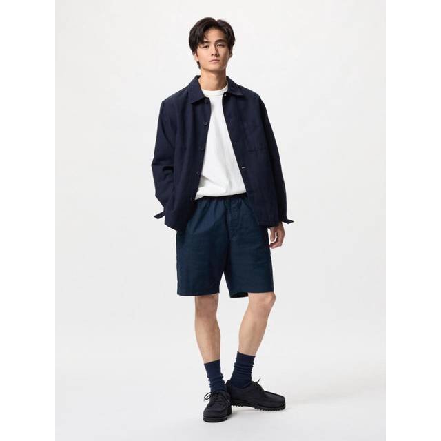 (69 NAVY/XXL) Uniqlo Japan Linen Blend Easy Shorts