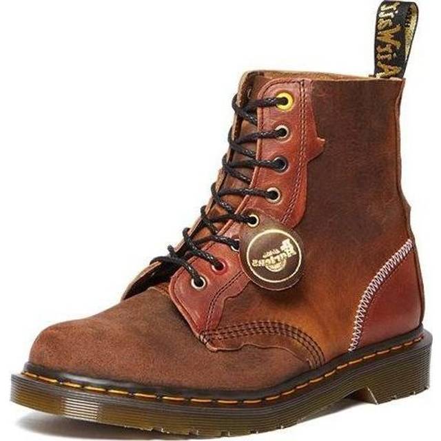 Dr. Martens 1460 Pascal Made in England Deadstock Leather Lace Up Boots 'Mid Brown' 30608486
