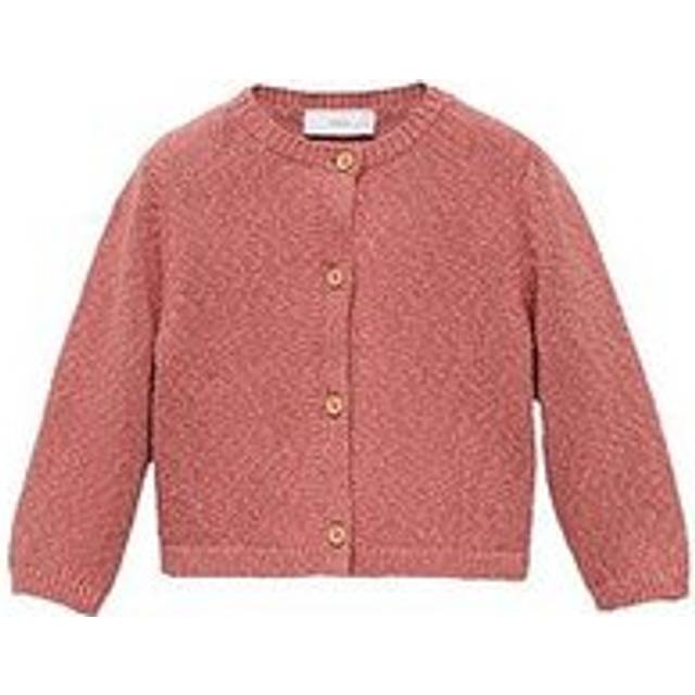 Mango Baby Tetuan Cotton Blend Cardigan, Pink