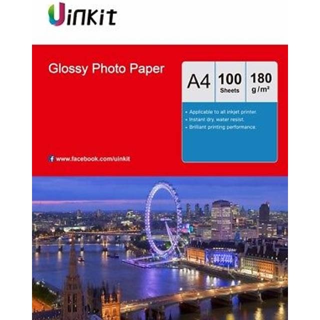 Photo paper a4 inkjet paper high glossy photography printing - 100 sheets uinkit