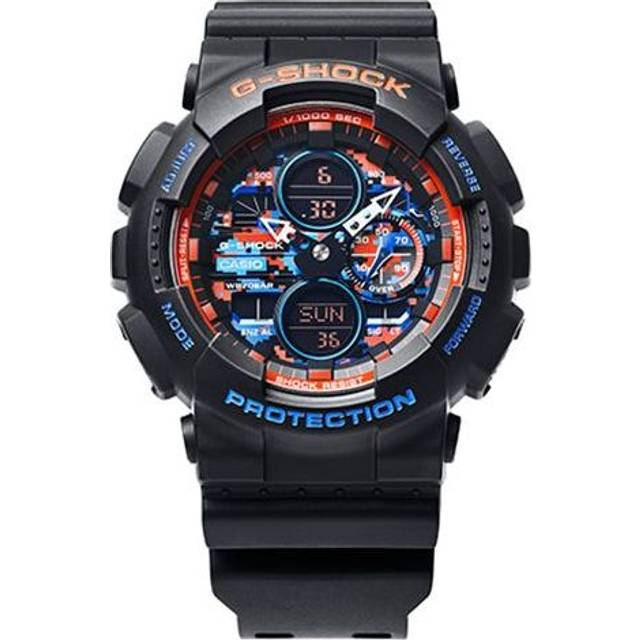 CASIO G-Shock Analog-Digital 'Black' GA-140CT-1APR - Redblueblack - Free