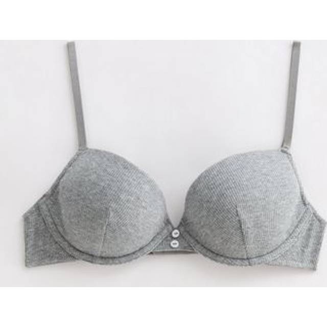 New Look Girls' Grey Ribbed Underwired T-Shirt Bra - 34B