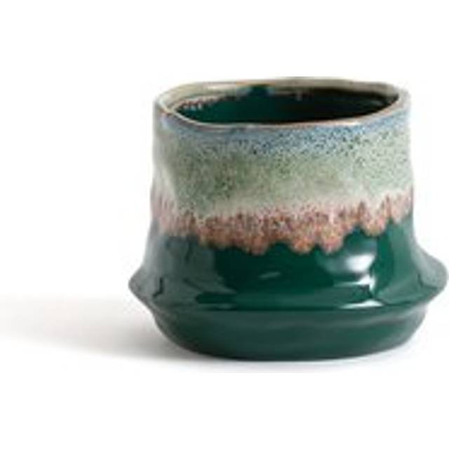 Dalio 15.5cm Diameter Ceramic Flower Pot - Green - ONE SIZE