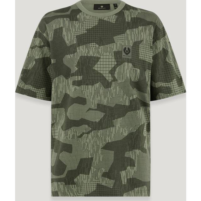 Belstaff Terrain Camo Left Chest Patch T-Shirt - Khaki, Khaki, Size S, Men