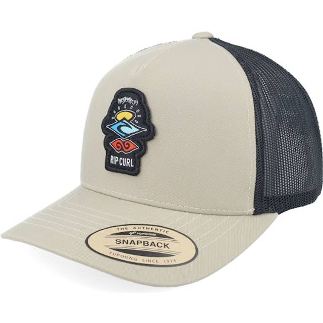 Rip Curl - Beige trucker Keps - Kids Search Icon Sand/Black Trucker @ Hatstore